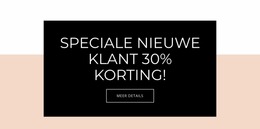 Speciale Aanbieding Voor Nieuwe Klanten