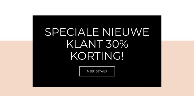 Speciale aanbieding voor nieuwe klanten Sjabloon voor één pagina