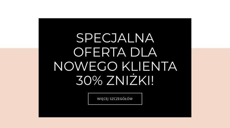 Specjalna oferta dla nowych klientów Kreator witryn internetowych HTML