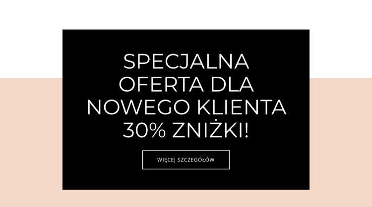 Specjalna oferta dla nowych klientów Motyw WordPress