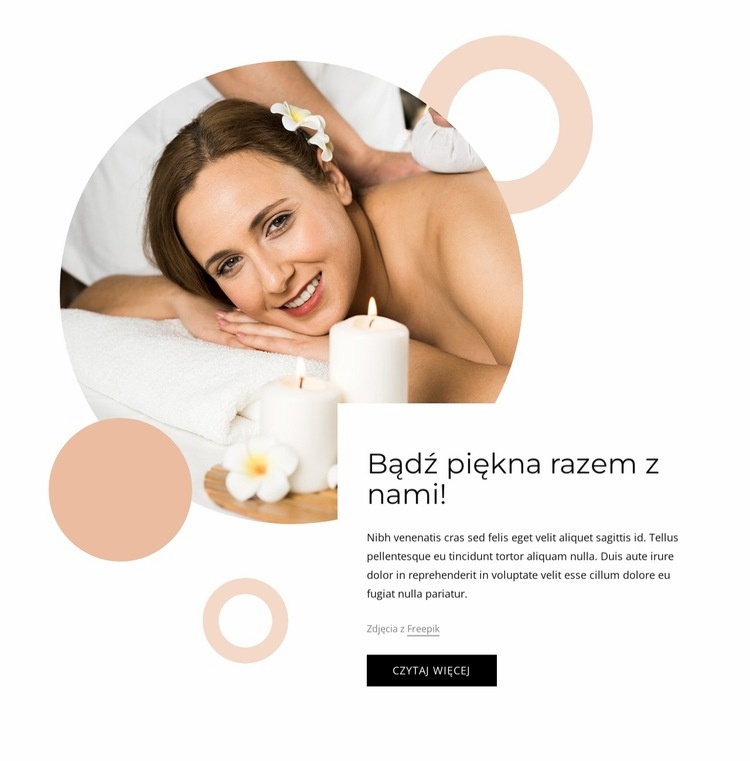 Salon pielęgnacji ciała i spa Projekt strony internetowej