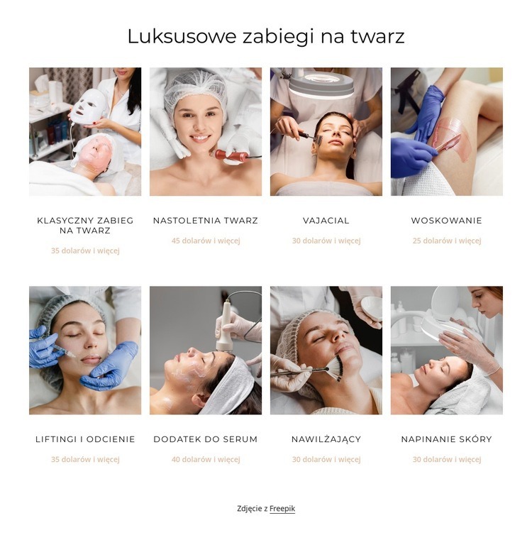 Luksusowe zabiegi na twarz Wstęp