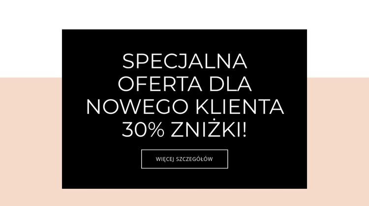 Specjalna oferta dla nowych klientów Szablon CSS