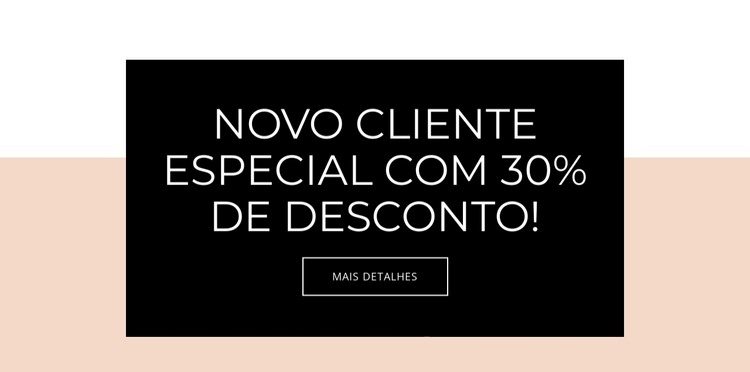 Oferta especial para novos clientes Construtor de sites HTML