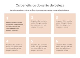 Os Benefícios Do Salão De Beleza - Modelo De Site Gratuito