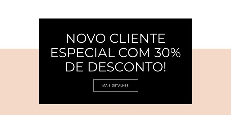 Oferta especial para novos clientes Modelo HTML