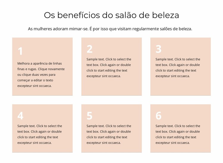 Os benefícios do salão de beleza Template Joomla