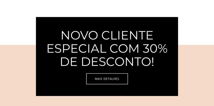 Oferta especial para novos clientes Landing Page