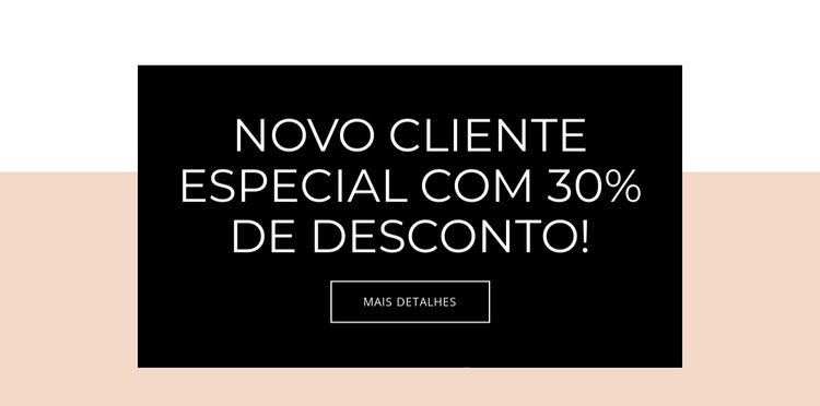 Oferta especial para novos clientes Tema WordPress