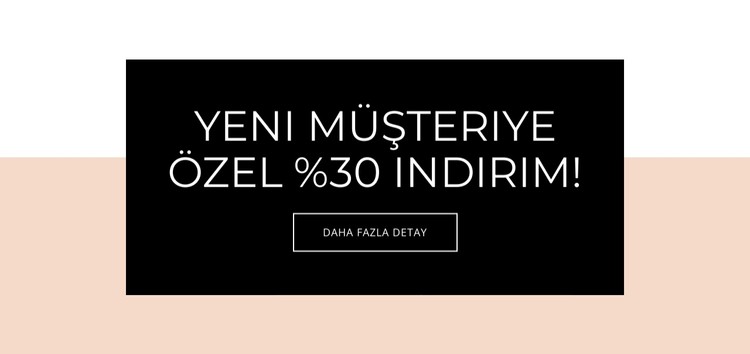 Yeni müşteriler için özel teklif CSS Şablonu