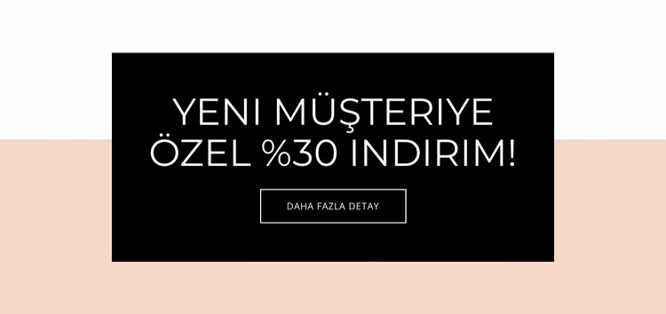 Yeni müşteriler için özel teklif Web sitesi tasarımı