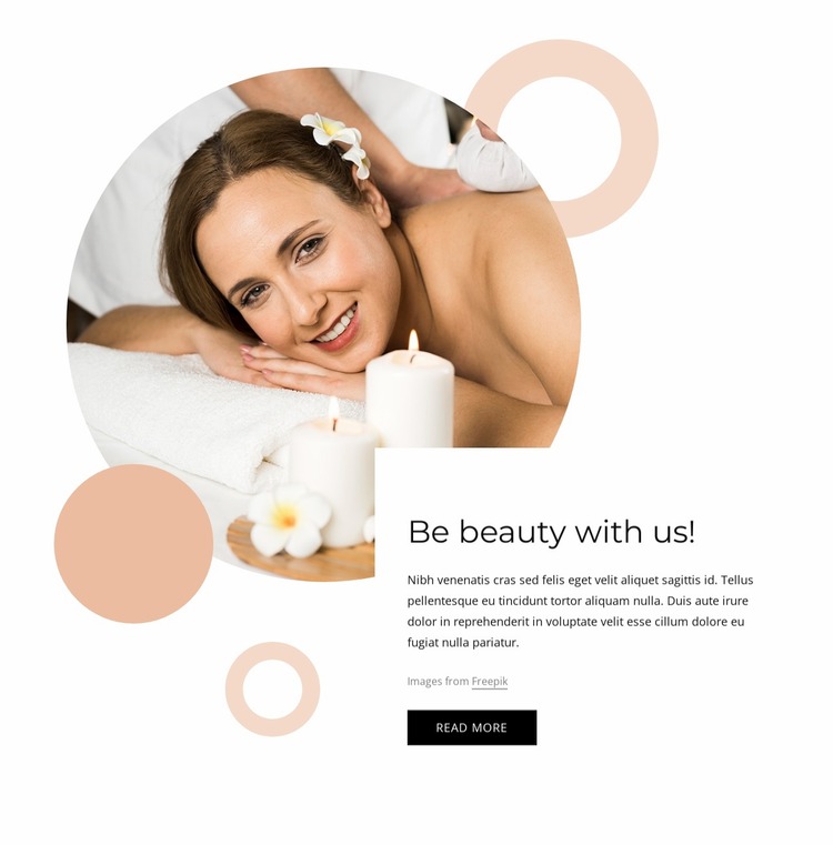 Body care salon and spa Website Mockup
