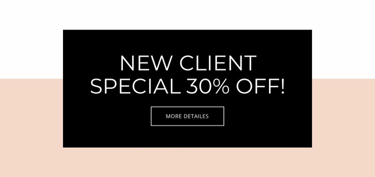 Special offer for new clients Website Mockup