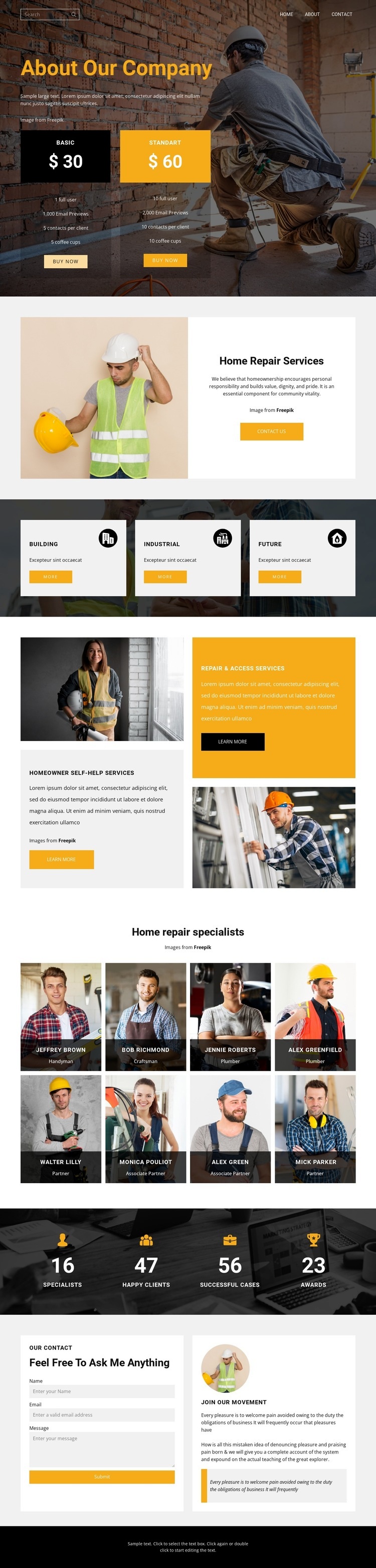 We will build a better home Wix Template Alternative