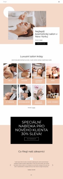 Bezplatná Online Šablona Pro Nejlepší Kosmetický Salon V NYC