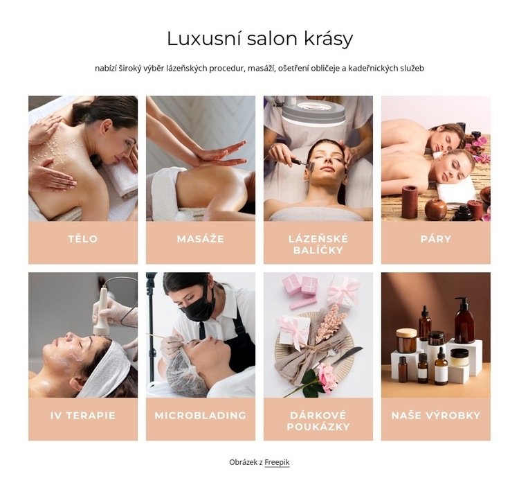 Luxusní salon krásy Šablona HTML