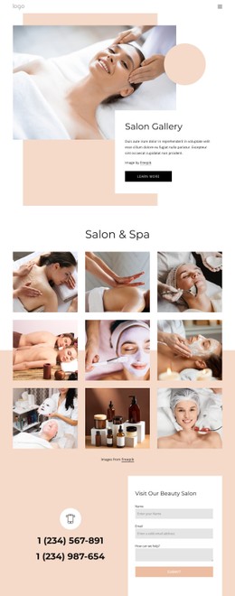 Beauty Salon Gallery Free CSS Template