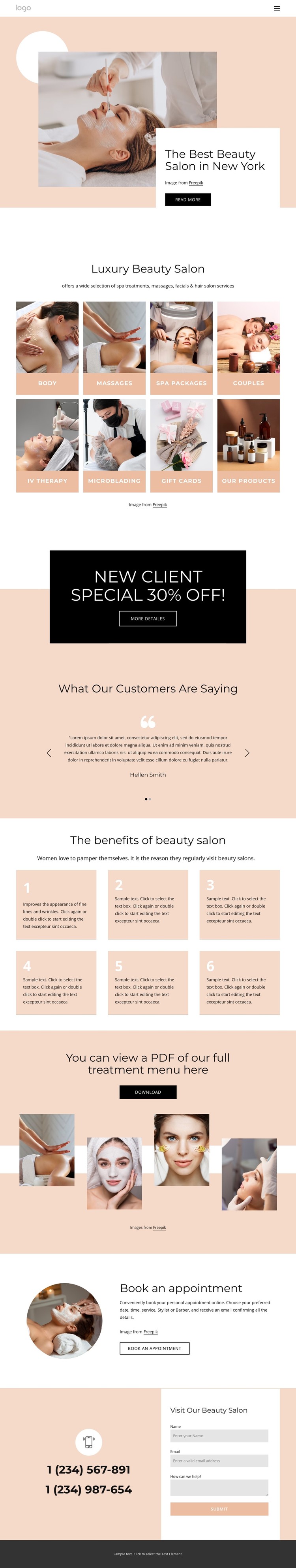 The best beauty salon in NYC CSS Template