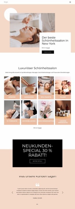 Mehrzweck-Website-Builder Für Der Beste Schönheitssalon In NYC