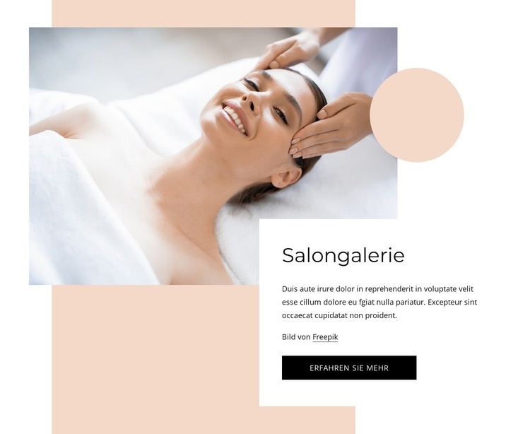 Wellness-Oase für Schönheit Website design