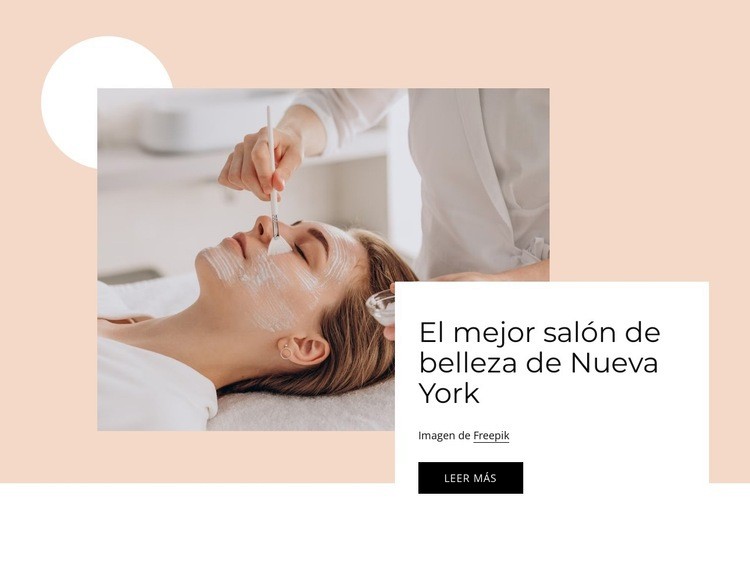 El mejor salón de belleza. Diseño de páginas web