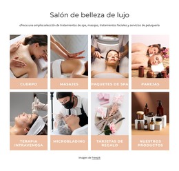 Salón De Belleza De Lujo: Plantilla De Página Web HTML