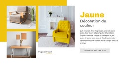 Décoration De Couleur Jaune - Conception Simple