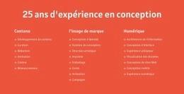 25 Ans D'Expérience En Conception - Conception Professionnelle Personnalisable