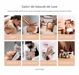 Salon De Beauté De Luxe - Create HTML Page Online