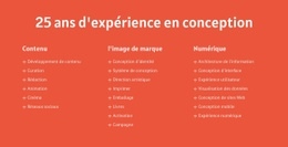 25 Ans D'Expérience En Conception – Modèle De Site Web Personnel