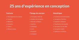 Référencement De La Page De Destination Pour 25 Ans D'Expérience En Conception