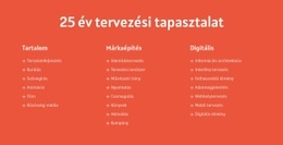 25 Év Tervezési Tapasztalat – Személyre Szabható Professzionális Tervezés