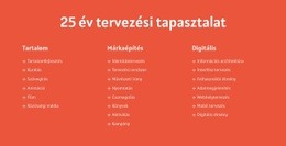 25 Év Tervezési Tapasztalat – WordPress Téma Funkció