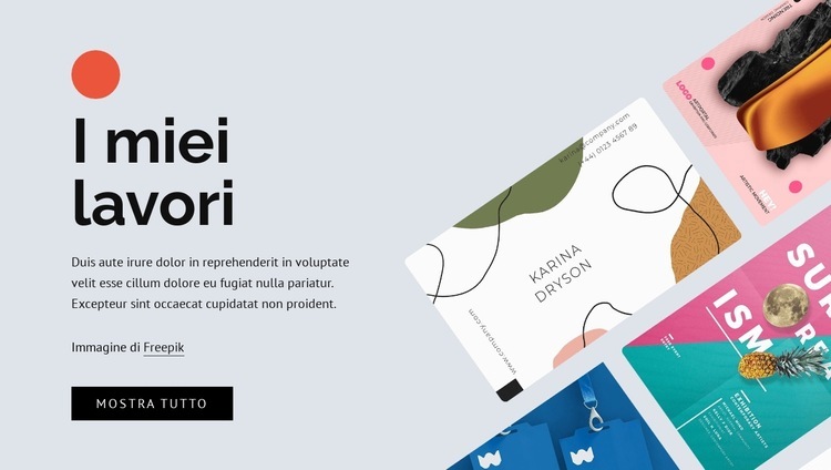 Progetti di portfolio freelance Modelli di Website Builder