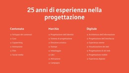 25 Anni Di Esperienza Nella Progettazione - Modello Di Pagina HTML