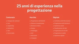 25 Anni Di Esperienza Nella Progettazione - Modello HTML5 Pronto Per L'Uso