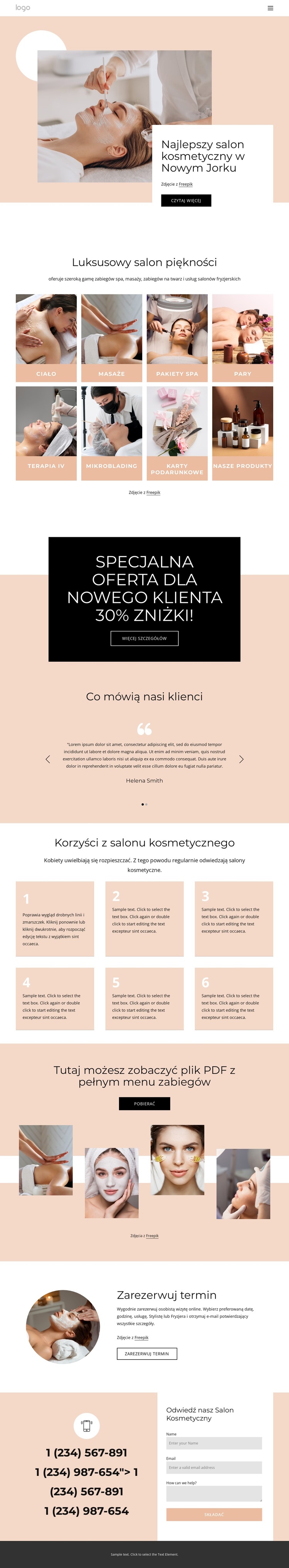 Najlepszy salon kosmetyczny w Nowym Jorku Motyw WordPress