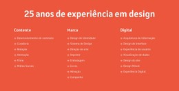 25 Anos De Experiência Em Design