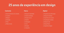 25 Anos De Experiência Em Design