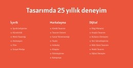 Tasarımda 25 Yıllık Deneyim