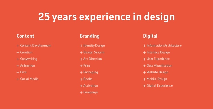 25 years experience in design Website Builder Software