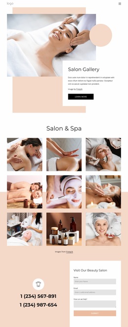 Beauty Salon Gallery - Creative Multipurpose Site Design