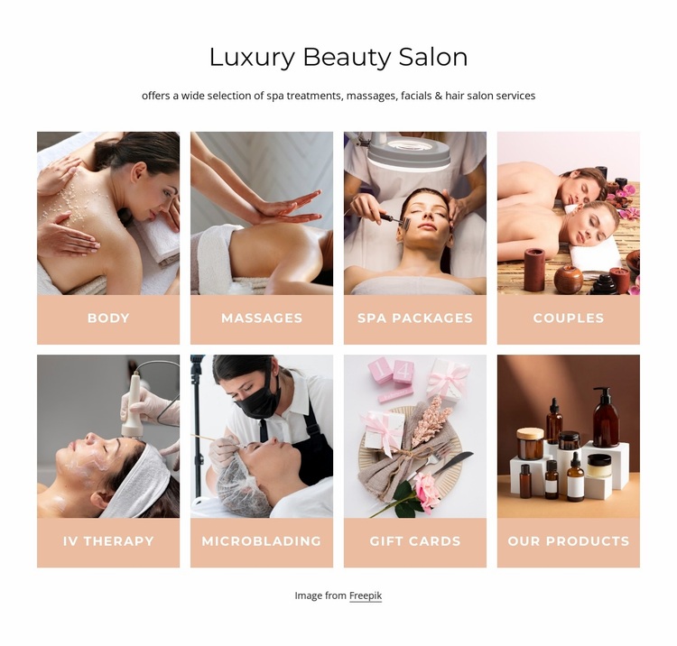 Luxury beauty salon Website Design