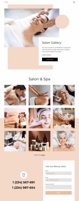Beauty Salon Gallery Template Designed