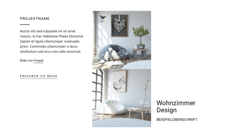 Wohnzimmer Design Website-Vorlage