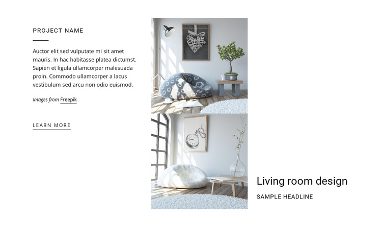 Living Room Design HTML5 Template