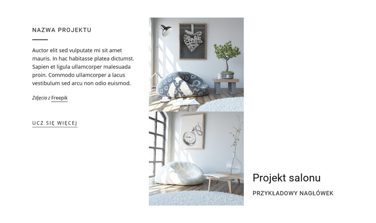 Projekt salonu Motyw WordPress