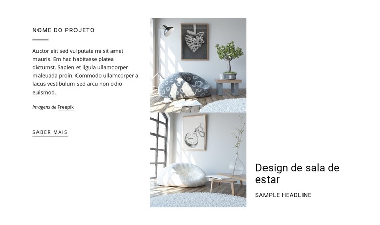 Design de sala de estar Template CSS