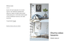 Oturma Odası Tasarımı - Açılış Sayfası Şablonu