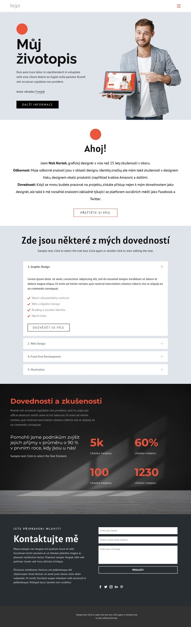 Můj životopis Téma WordPress